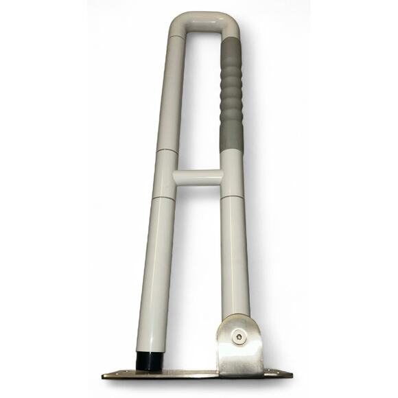 23.6" Stainless Toilet Safety Rails White Elderly Disabled - Picture 3 of 4